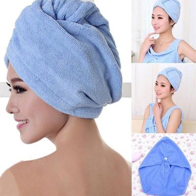 Cap Women Magic Drying Wrap Hat Bathing Quick Dry Hair Turban Towel Microfiber