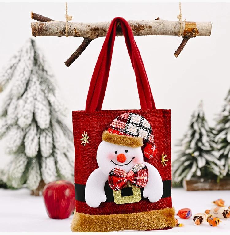 Multi-style Christmas Gift Bags Handbags Tote Bags Candy Bags Snowman Bear Gift Bags Storage Bags Christmas Decoration Bag