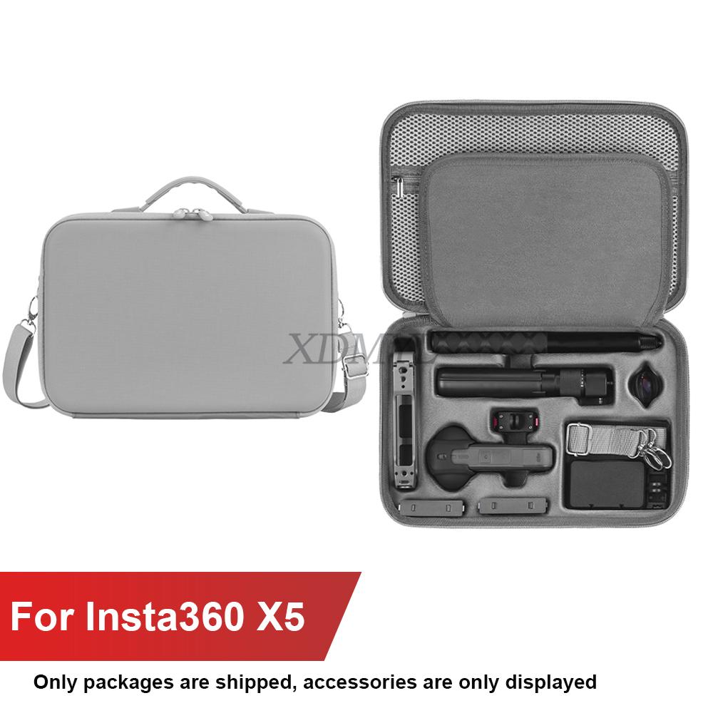 

Portable Handheld Carrying Case Waterpoof Protective Travel Shoulder Bag Hard Shell Case For Insta360 X5 Camera Accessories