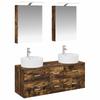 Bathroom Furniture Set 5 Pcs Smoked Oak