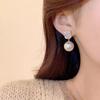 Zircon Pearl Stud Earrings Popular Temperament Earrings Design French Earrings