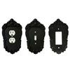 Elegant Black Wall Panel Cover Elegant Gothic Wall Switches Plate Cover Light Weight Plastic Panel For Office Decoration
