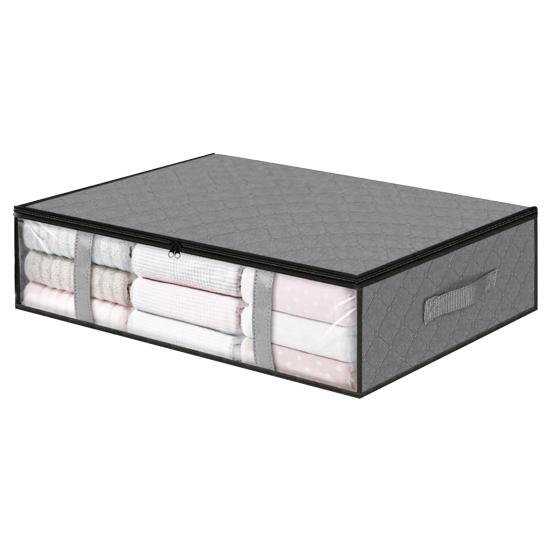 

Мешок для постельного белья Складной принт фонаря Дышащий Пыленепроницаемый Устойчивый к выцветанию Прочный несущий нетканый материал под кроватью Ящик для хранения одежды для спальни серый