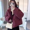 Giacca invernale da donna in cotone imbottito, vestiti coreani, collo alto, giacca corta da donna, cappotto