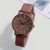 Relógio de Quartzo Feminino Elegante Minimalista com Pulseira de Silicone Rosa, Mostrador Redondo Fofo com Números Arábicos de Fácil Leitura, Relógio para o Dia a Dia