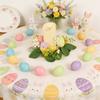3D 20cm Easter Party Artificial Flower Desktop Decoration Candlestick Candle Wreath Arrangement Easter Egg Wreath