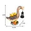 Photovoltaic Mallard Figurine Statue with Lantern WeatherResistant