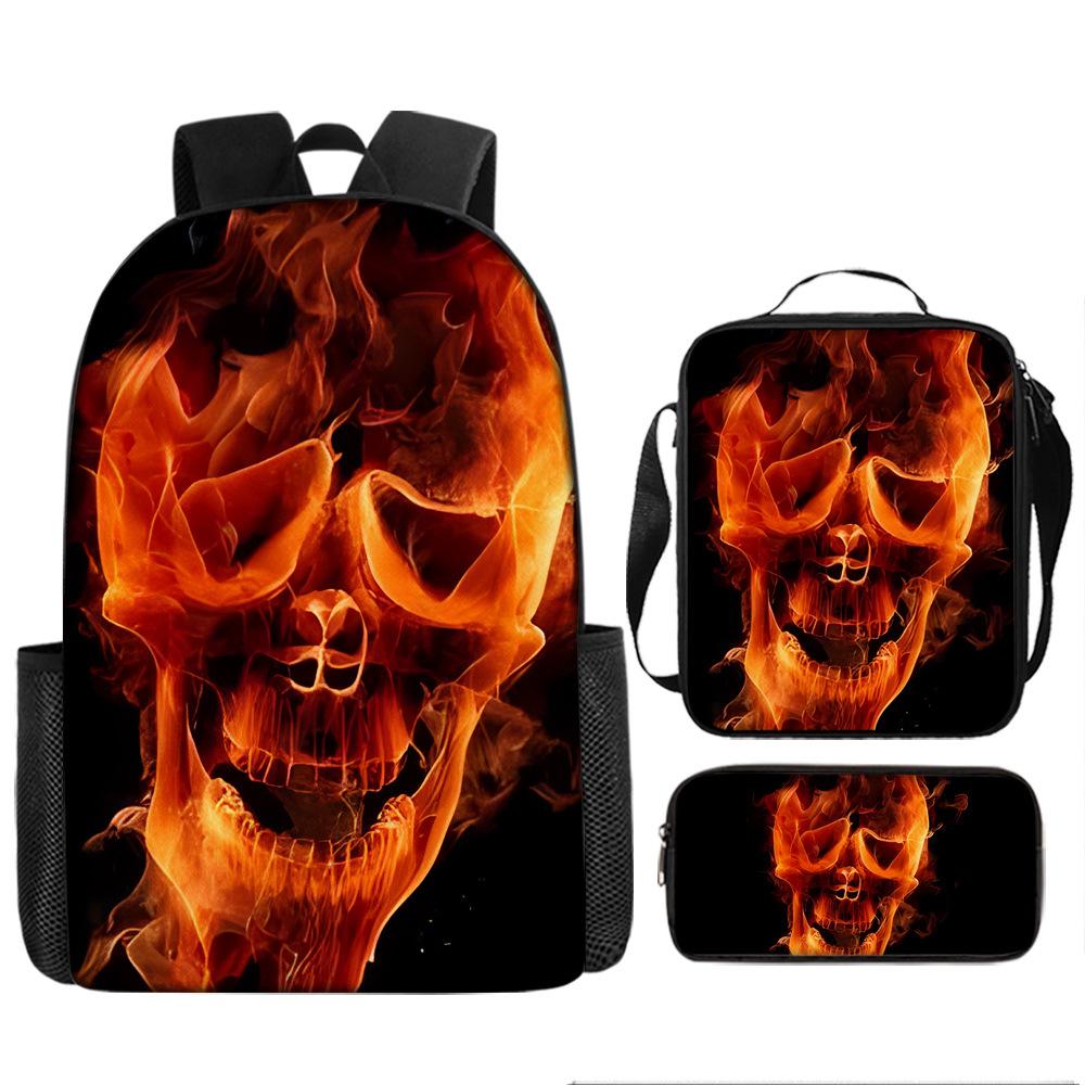 Skull Schoolbag for Primary School Students, Kindergarten New Schoolbag for Boys and Girls, Grades 2345 and 6