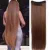 Syntetisk 20-40 tommer ekstra langt rett hårforlengelse 5 klips Svart Blond Brun Høytemperatur Fake Hairpiece