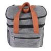Portable Cooler Bag Large Capacity 3 Layer Insulation Fabric Water Proof Cooler Bag Insulated Lunch Bag Gray