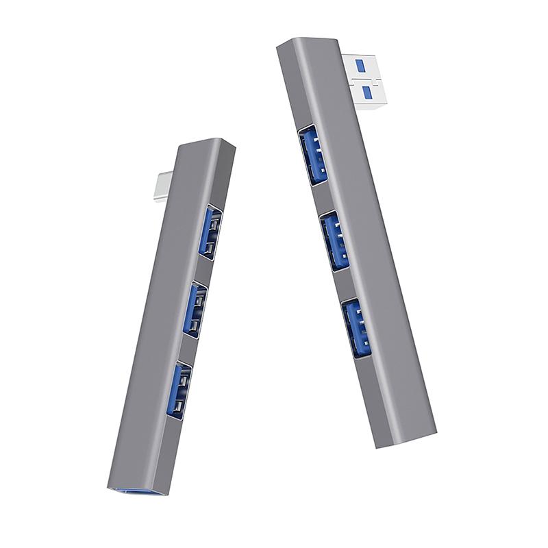 Universell 4 i 1 USB-C Hub 3.0 USB-dokkingstasjon Høyhastighets splitter OTG-adapter for bærbar PC Datamaskintilbehør