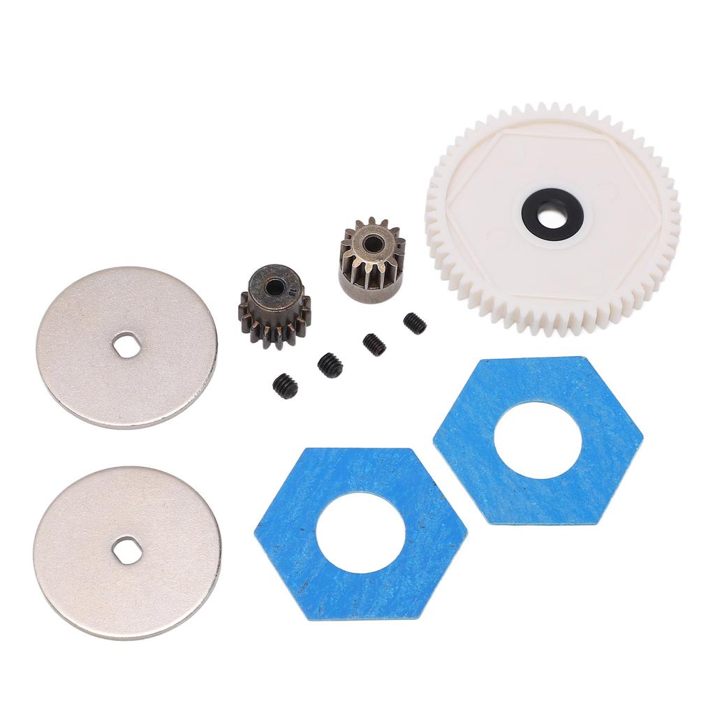 1 10 RC 56T Large Spur Gear with 13T 15T Motor Gear RC Upgrade Parts for Axial SCX10 RC Crawler Car White