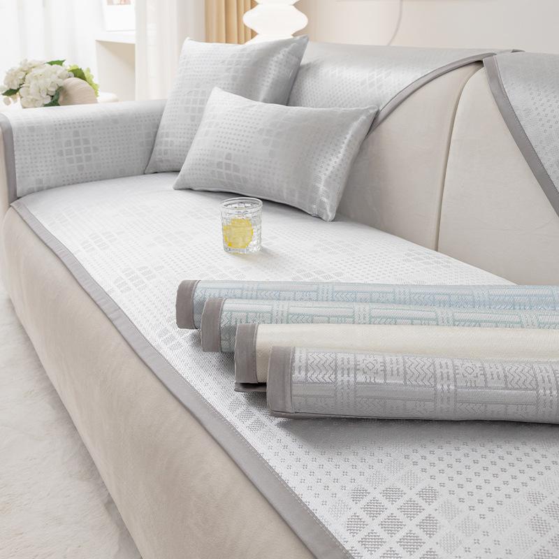 Ice Silk Summer Sofa Cushion Non-Slip Stain-Resistant Sofa Cover Universal Cover High-Grade All Wrapped Simple Cool Sofa Mat