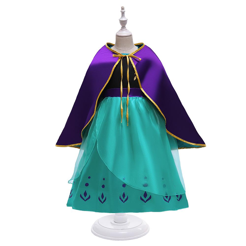 2026 Girls' Frozen 2 Elsa Princess Dress Performance Costume