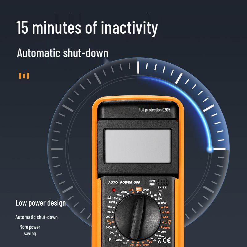 9205 Auto Digital Multimeter: Multifunctional, Intelligent, Anti-Burn, with Auto Shutdown for Household Electrical Repairs.