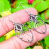 Natural Sage Amethyst Gemstone 925 Sterling Silver Gift Earring 2.01" J8H76