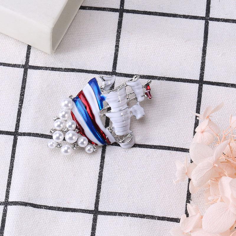 Broche créative en alliage, goutte d'huile, perle, accessoire de mode simple et tendance pour vêtements