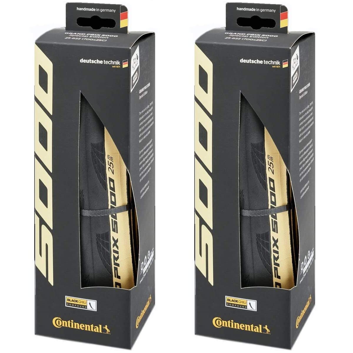 

Continental Grand Prix 5000 Clincher 700x28 Tire, Black/Cream,
