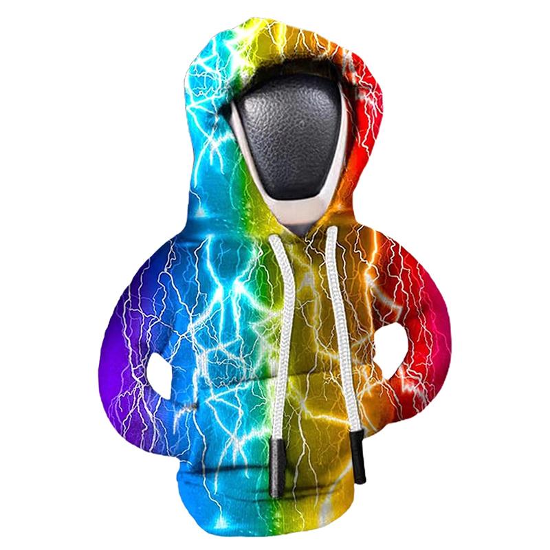 1Pc Gear Shift Hoodie Cover Shift Cover Car Gear Handle Decoration Fits Manual Automatic Universal Car Shift Lever Interiordecor