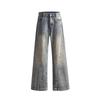Jeans men's spring and autumn cleanfit old washed micro-pull pants American retro loose casual trousers