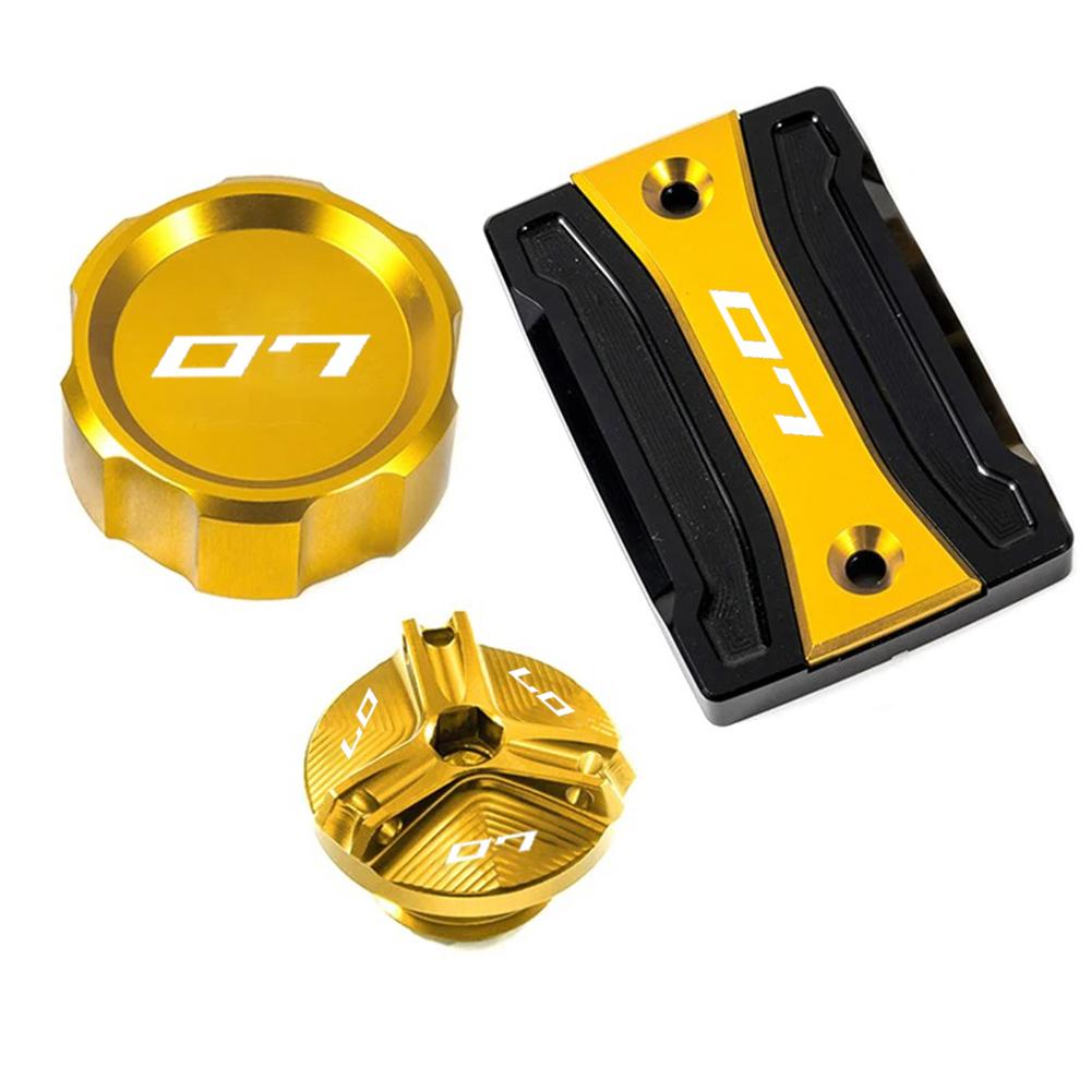 For Yamaha MT07 MT 07 FZ07 2014-2024 2021 2022 2023 Motorcycle Accessories Front Rear Brake Fluid Reservoir Cover Engine Oil Cap