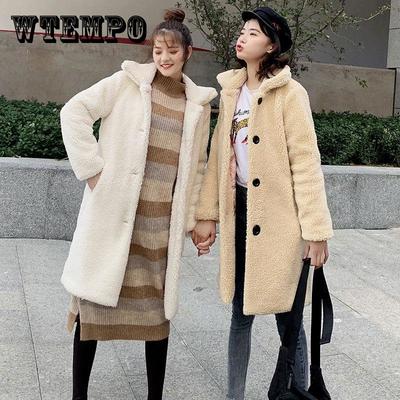 Abrigo de media longitud para mujer de otoño e invierno de piel de oveja esquilada, pelo de cordero, corte entallado, solapa, terciopelo granulado, abrigo de piel sintética