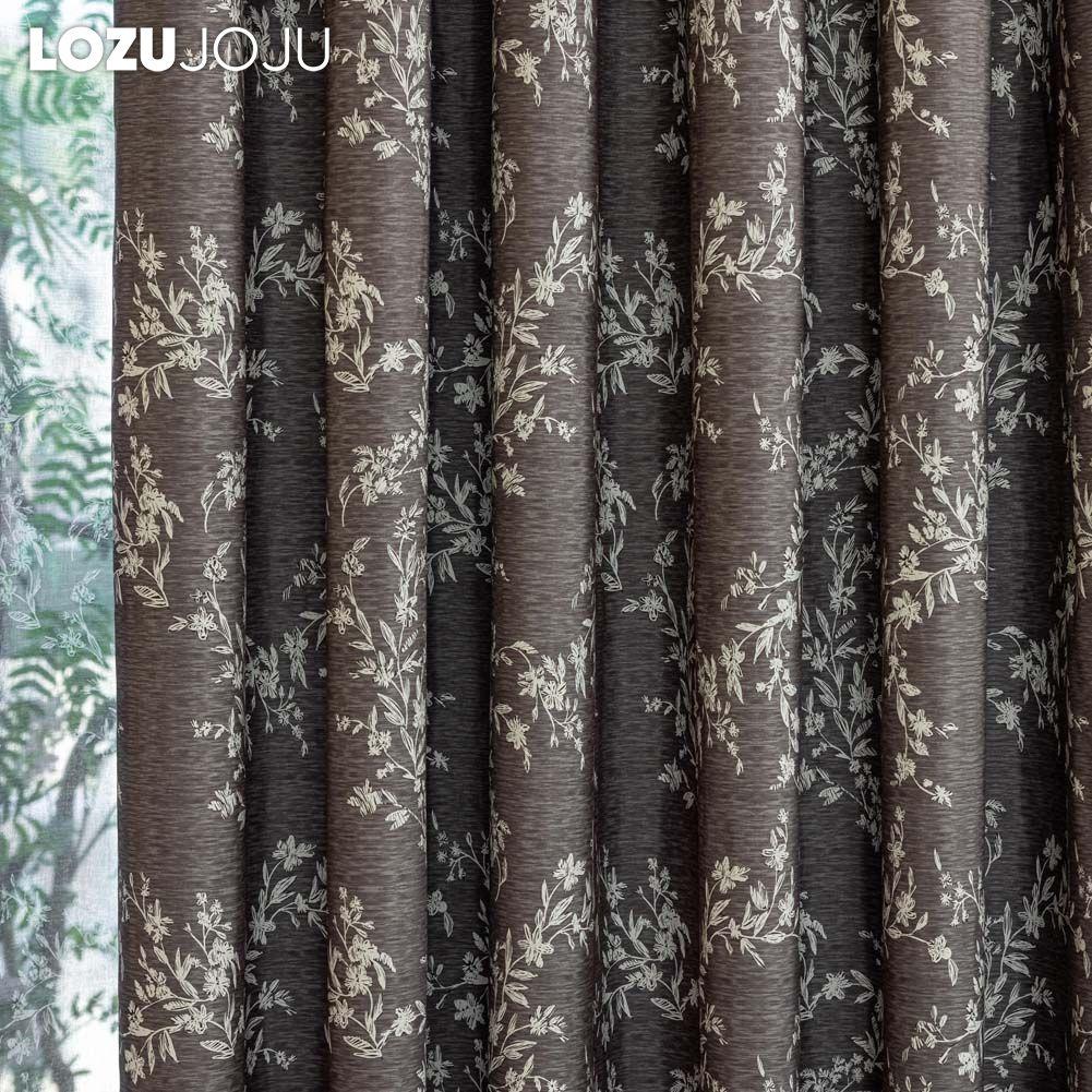 1PC LOZUJOJU French Antique Style Versatile Printed Curtains Full Blackout Curtains for Bedroom Living Room Balcony Window for Home Decor