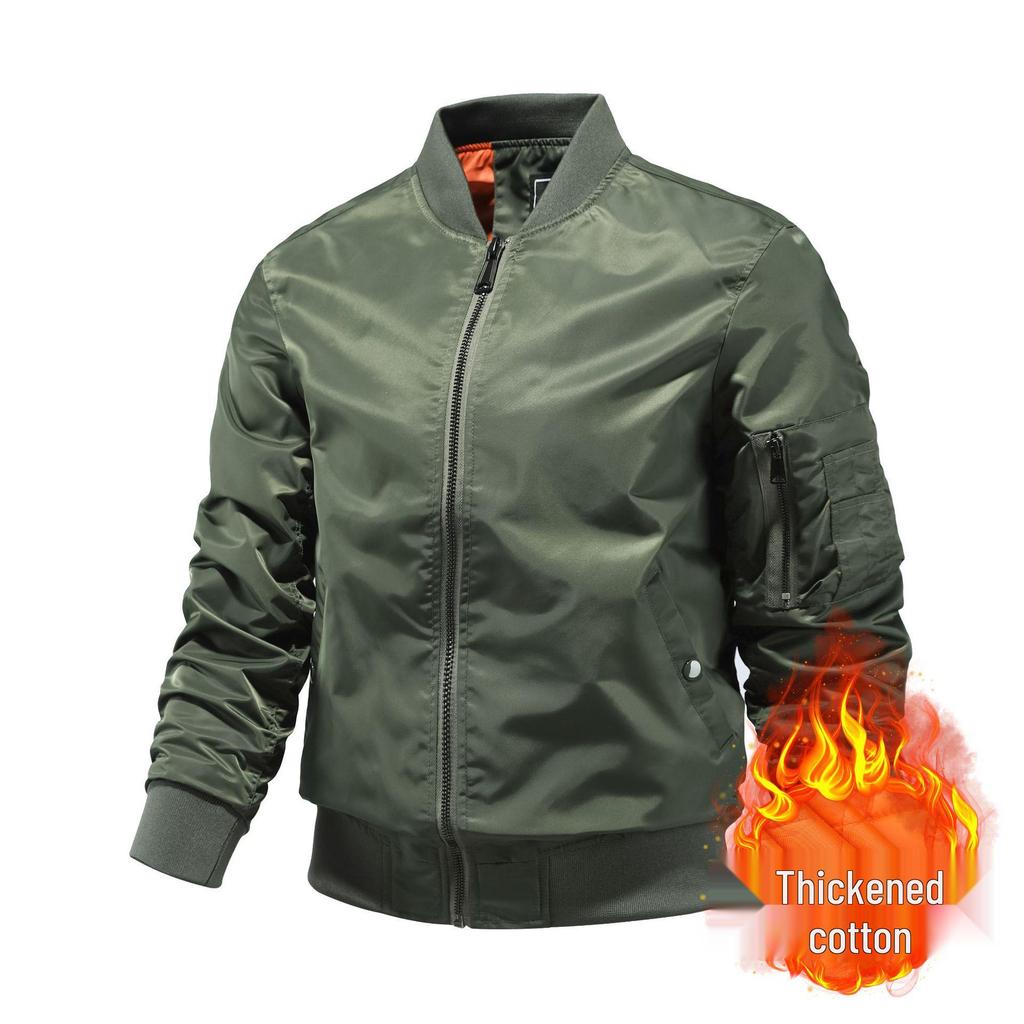 Men's Trend 2025 Thickened Baseball Collar Cotton Jacket - Autumn/Winter Loose Fit