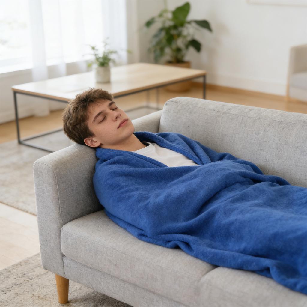 Fleece Sleeping Bag, Midday Nap Blanket, Camping Travel, Extra Thick And Breathable.