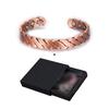 Vinterly Magnetic Pure Copper Bracelets Vintage Twisted Open Cuff Adjustable Bangle Health Energy High Magnet  Jewelry for Women
