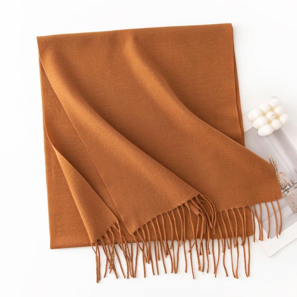 Solid Color, Maillard, Scarf, Ladies', Scarf, Warm Shawl Sunshade and Dust Prevention