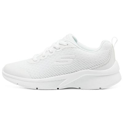 Girls Cushioning Abrasion Resistant Breathable Low Top Kids' Running Shoes White Teenagers 302603L-WHT