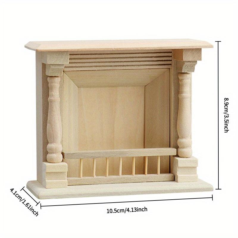 

Миниатюрный деревянный камин в масштабе 1/12 - DIY миниатюрный реквизит для фотосъемки - Сезонный декор - Идеальный подарок 1pc
