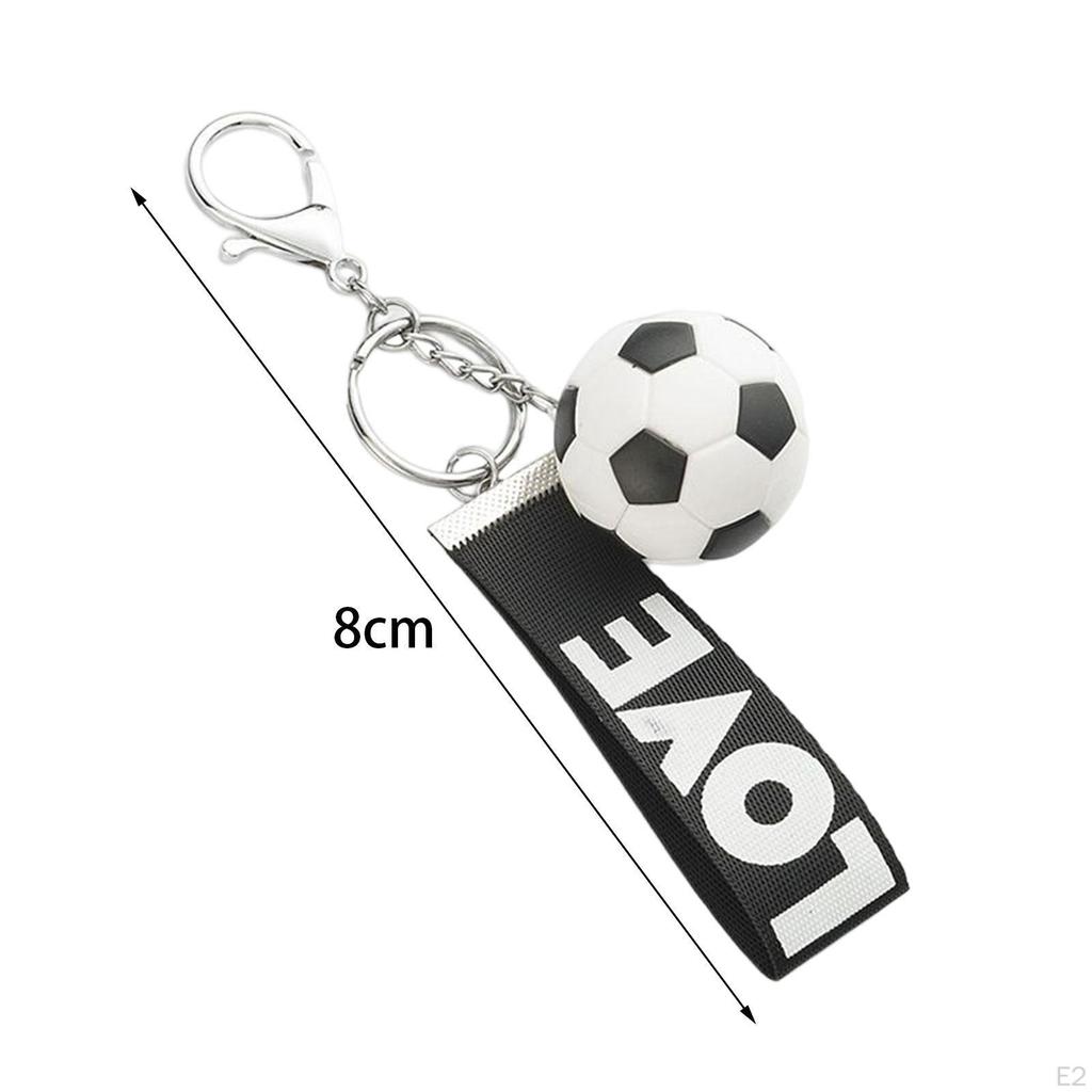 Creative Soccer Keychain Alloy Sport Key Chains for Men Women Boys Girls Wallet Backpack Bag Charms