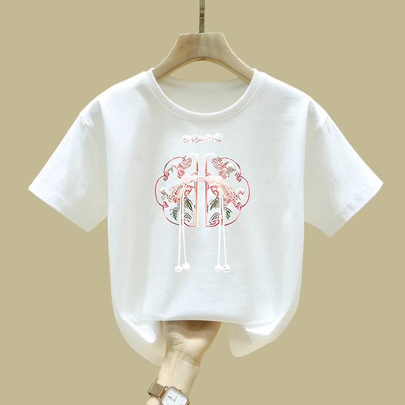 Children's Clothing T-shirts Short Sleeves Spring and Summer Children's Student Tops