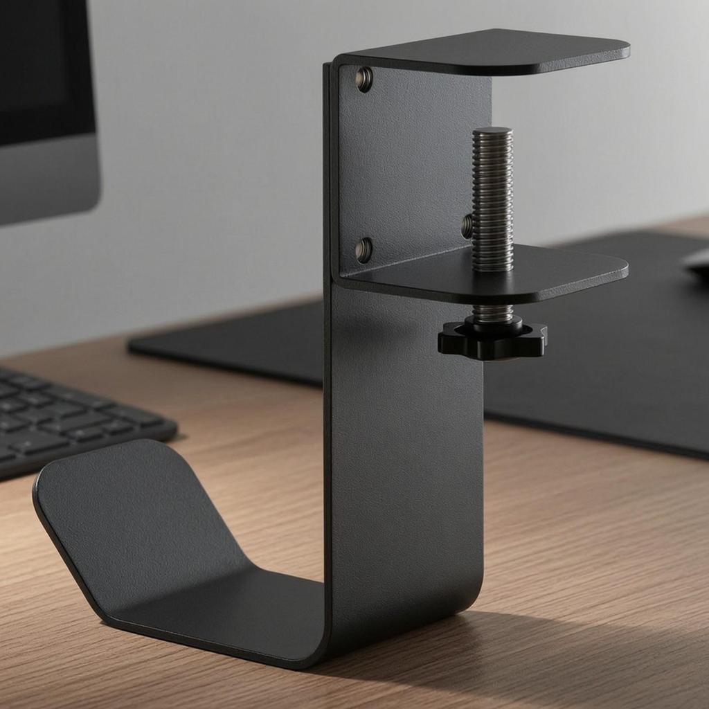 Cast-Iron Desk Hanger with Clamp Multi-Use Desktop Hanging