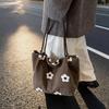 New Sweet Texture and Simple Shoulder Bags for Women Fluffy Versatile Causal Tote Handle Bags Fashi Commuting Bags for Travel