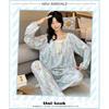 [PHOLEEY] Women's Printed Pajamas, Cute Patterned Long Sleeve Pants, Suitable for Winter Home Wear, Top and Bottom Set, Moisture Absorption,