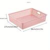 6 Pack Portable Hollow-Out Storage Box for Household Snacks Desk Organization Plastic Storage Basket Dormitory Desktop Book Case