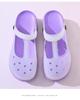 Color Block Clog Sandals - Closed Toe, Thick Sole, Non-Slip, Wear-Resistant