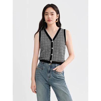 Peacebird Women's Knitted Cardigan & Vest Set