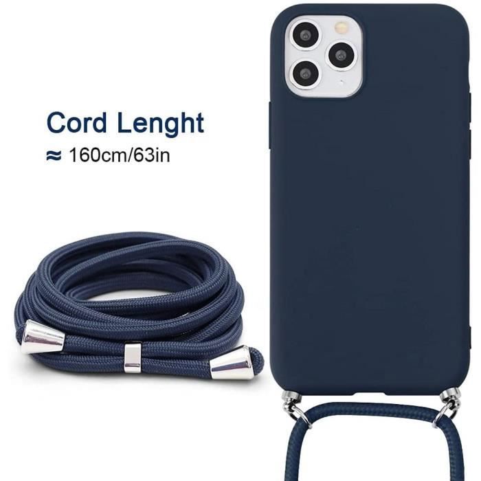 Protective Case - E.F.CONNECTION - for iPhone 12 Pro - Flexible - Navy Blue - Shockproof
