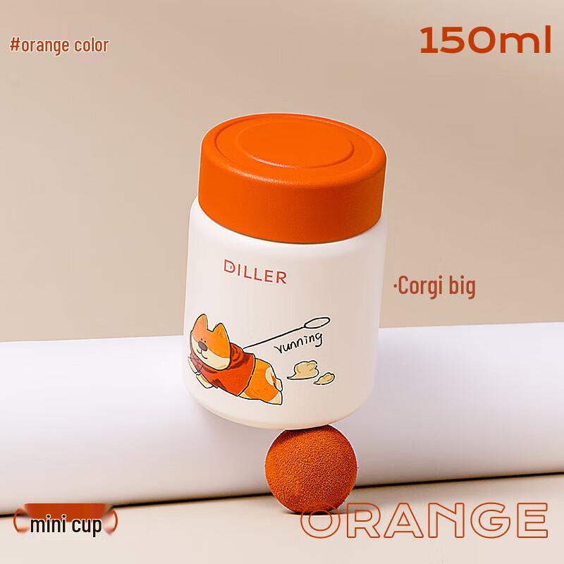 Dilabel 150ml 316 Stainless Steel Mini Insulated Water Bottle