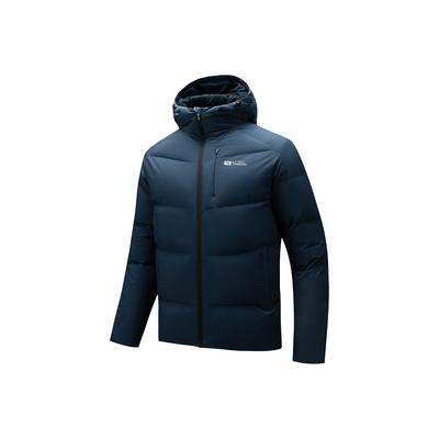Veste Courte Décontractée à Capuche en Duvet de Canard Épaissie pour Homme Technologie Chaleur Four Defense Résistante à l'Eau pour le Quotidien Bleu Pierre 952547925-2