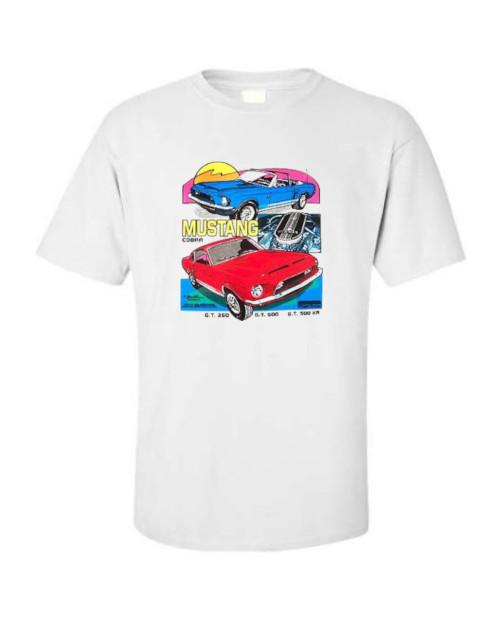 

1968 Ford Shelby Cobra GT350 and GT500 Mustang T-shirt Single Or Double Print 4XL