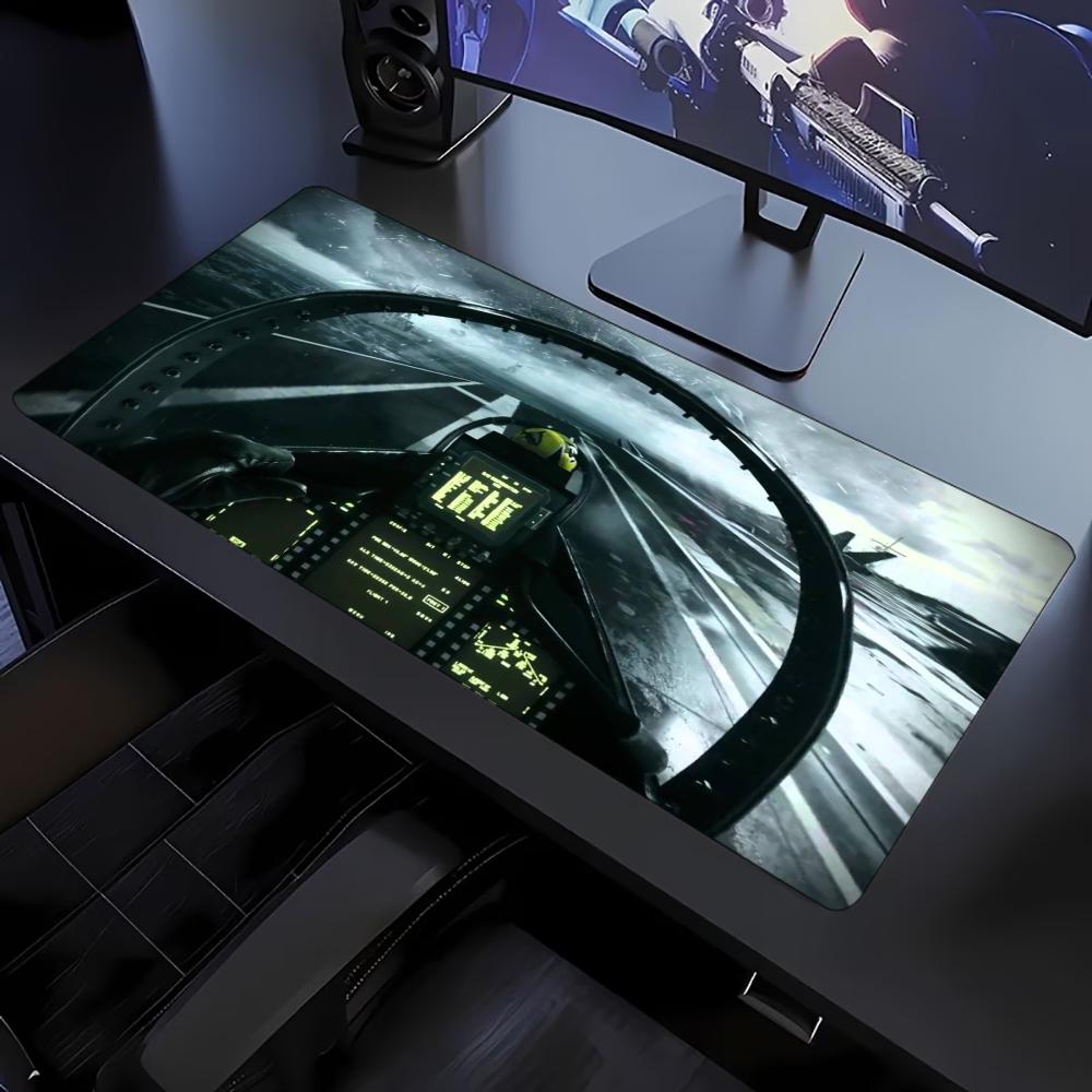 Large Extended Military Aircraft Cockpit Mouse Pad Thick Non‑Slip Rubber Mat For Precise Mouse Control Gaming Laptop Computer