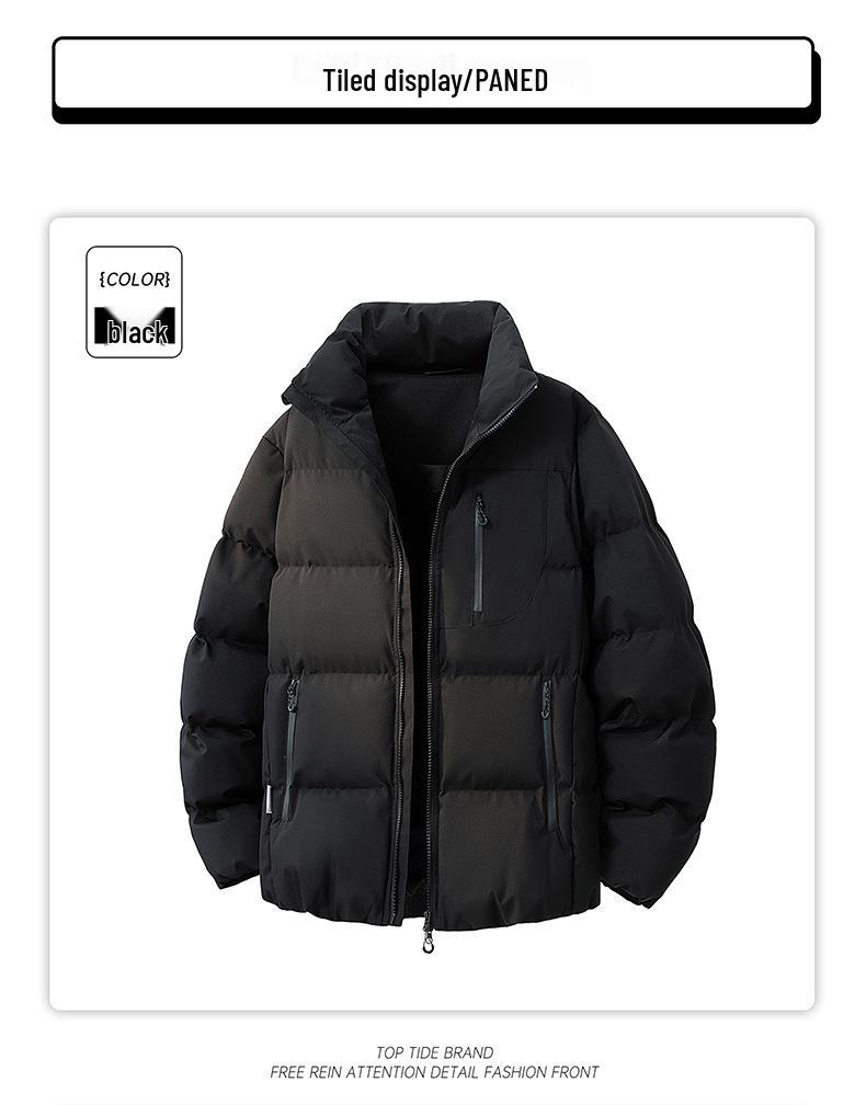 2025 Winter Stand Collar Cotton Jacket - Men's Windproof Warm Unisex Casual Outwear