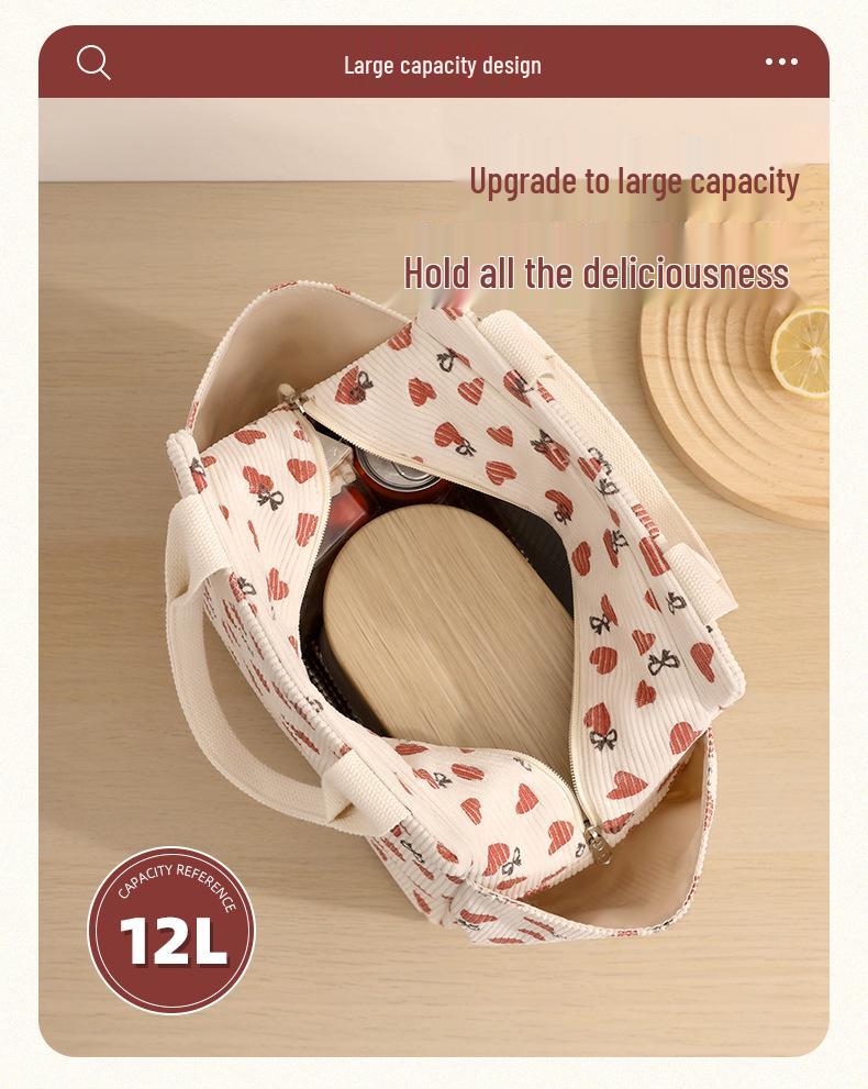 Japanese-Style Insulated Bento Lunch Bag for Kids - Portable Picnic Handheld
