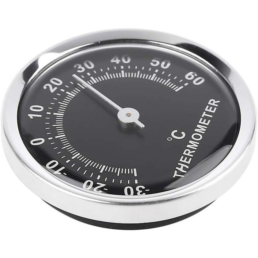 Mini termometro per auto da 58 mm con display analogico meccanico della temperatura con adesivo in pasta