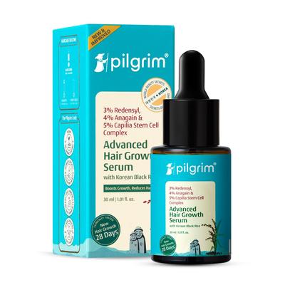 Pilgrim Redensyl 3% + Anagain 4% + Baicapil Hair Growth Serum 30ml for Thicker, Denser Hair